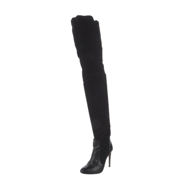 Aquazzura Black Suede Thigh High Boots - Picture 4 of 7